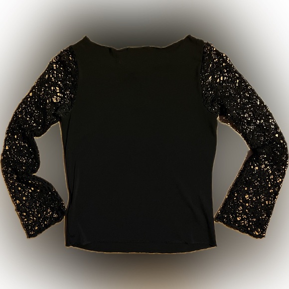 🏍️🌹Rose & Dagger Lace Sleeve| Long Sleeve Top | Poly Spandex Blend | Small - Picture 10 of 16